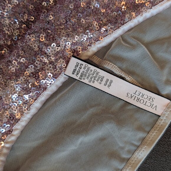 Victoria’s Secret Dream Angels Sequin & Lace Set – Bra 34D + Matching Sequin Sho - Picture 7 of 7